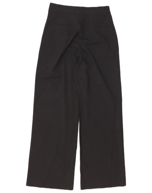 Pantaloni casual a gamba larga da donna Marks & Spencer XS W24 L31 neri