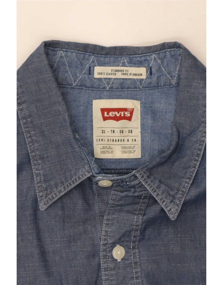 Camicia Levi's da uomo vestibilità standard XL blu navy