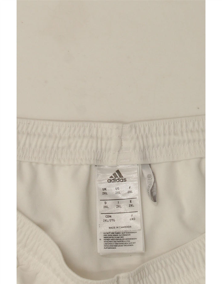Pantaloncini sportivi Adidas Climalite da uomo 2XL poliestere bianco