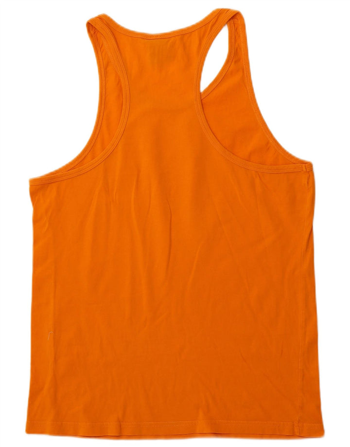 CHAMPION Womens Graphic Vest Top UK 12 Medium Orange