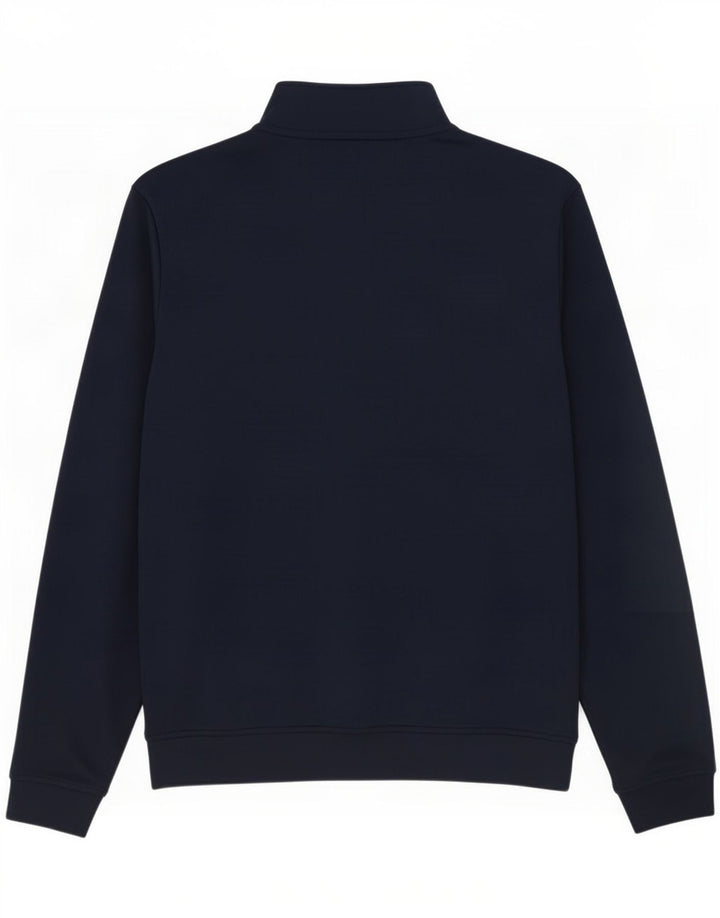 Adidas Tuta da uomo pullover con zip e collo, piccola, in poliestere blu navy