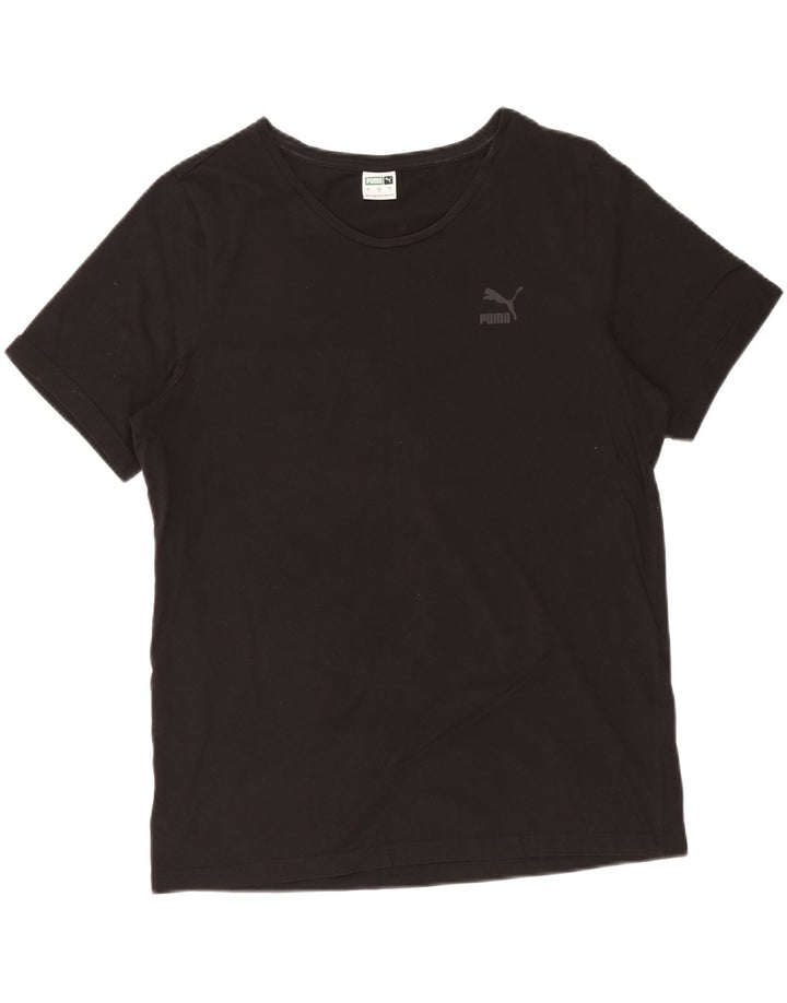 T-shirt da uomo Puma Top Large in cotone nero