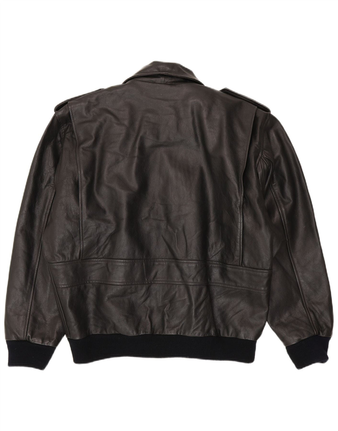 Giubbotto in shearling vintage da uomo IT 48 medio nero
