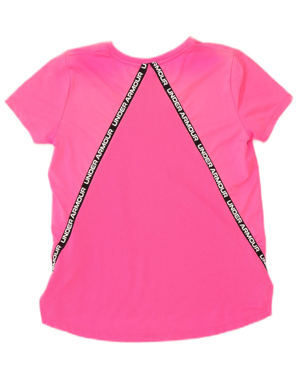 Maglietta grafica per ragazze Under Armour Top 9-10 anni in poliestere rosa medio