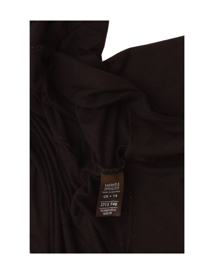 Top Bolero corto da donna Marks & Spencer UK 14 viscosa nera media