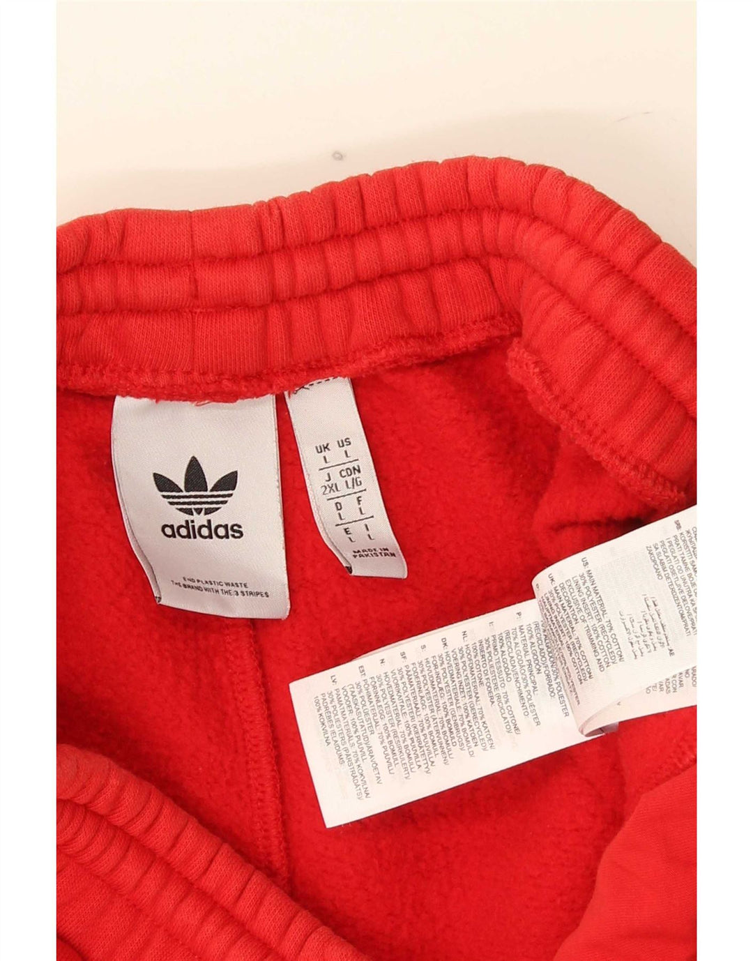 Pantaloncini sportivi Adidas da uomo di grandi dimensioni in cotone rosso