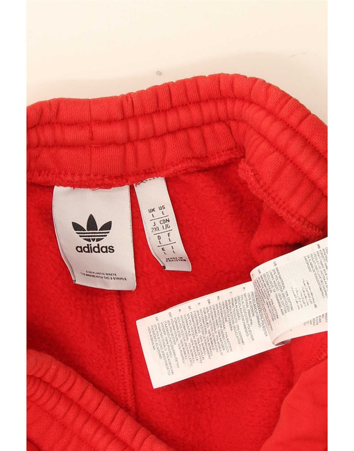 Pantaloncini sportivi Adidas da uomo di grandi dimensioni in cotone rosso
