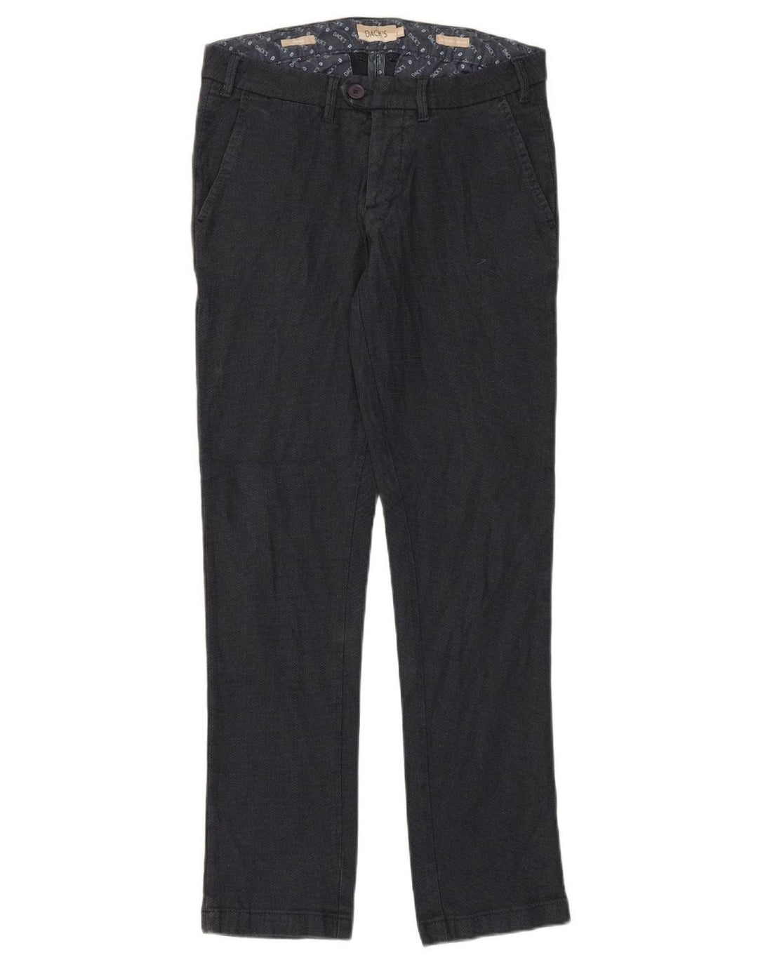 Pantaloni chino slim da uomo di Dack IT 48 medio W32 L32 cotone nero