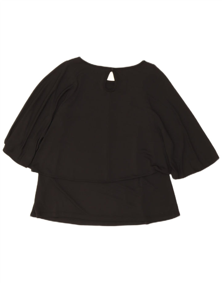 Topshop Camicetta a pipistrello da donna Top UK 10 Small Poliestere nero