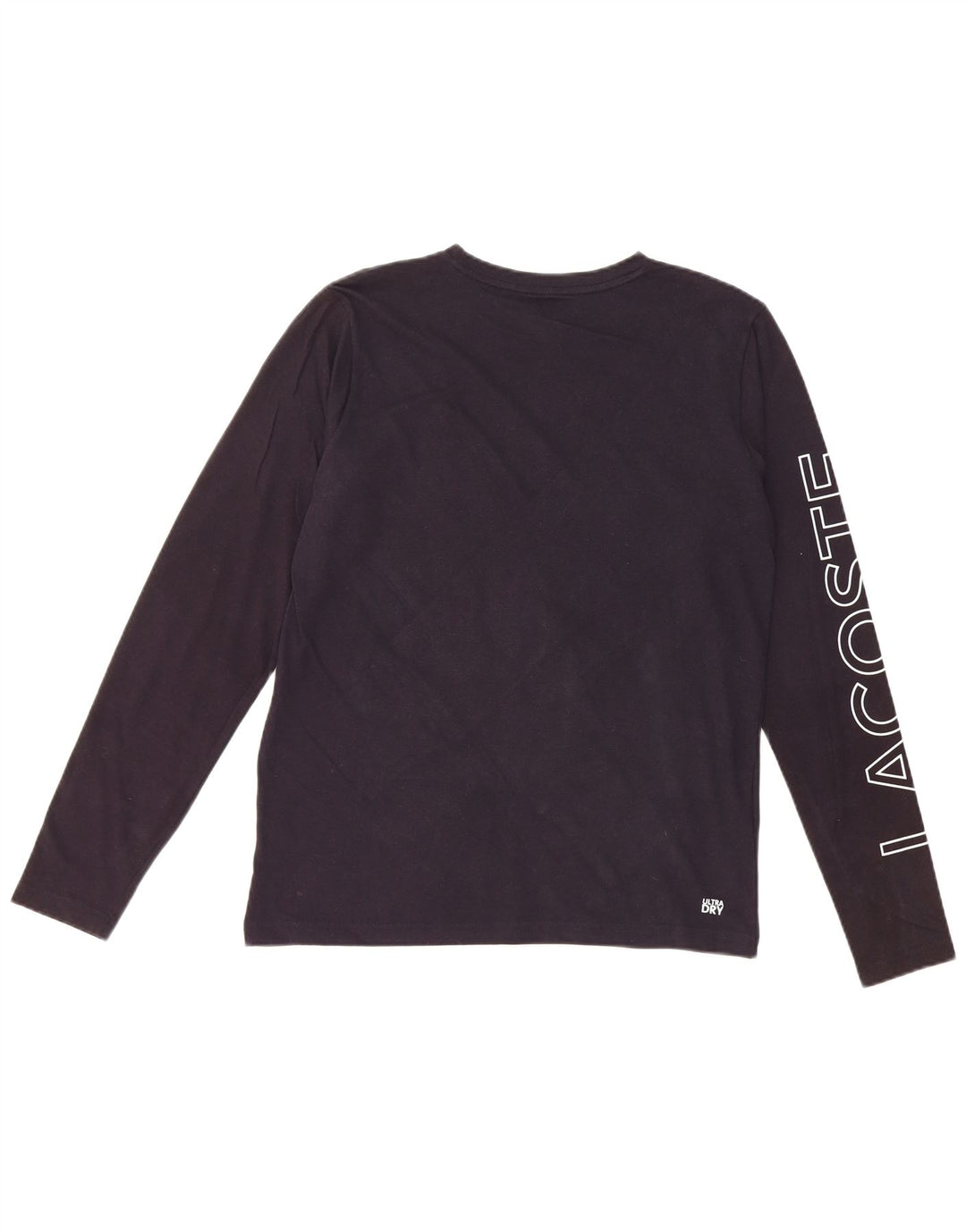 Top grafico LACOSTE da bambino a maniche lunghe 15-16 anni in cotone blu navy