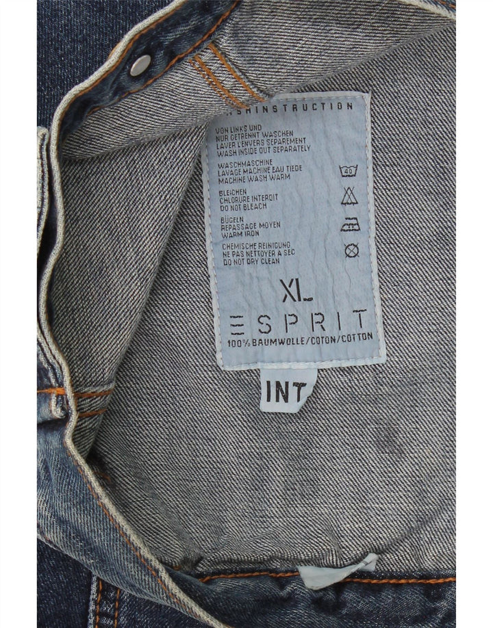 ESPRIT Mens Denim Jacket UK 42 XL Blue Cotton