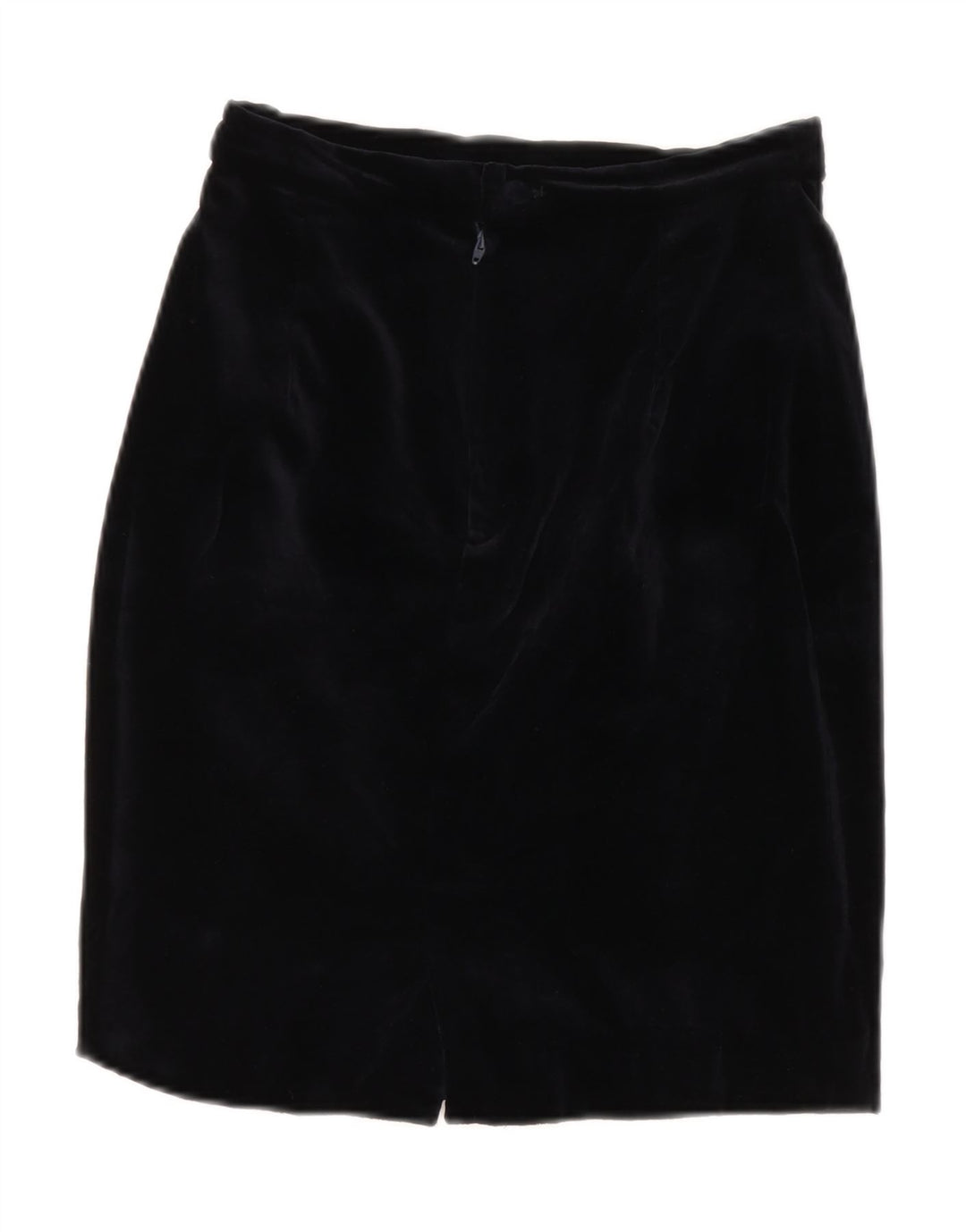 Gonna a tubino a vita alta in velluto da donna VINTAGE IT 42 medio W26 blu navy