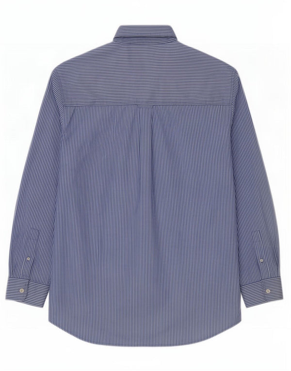 Camicia alta da uomo Chaps XL in cotone gessato blu
