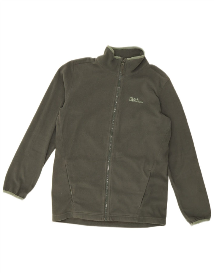 Giacca in pile da ragazza Jack Wolfskin 13-14 anni, grande, poliestere kaki