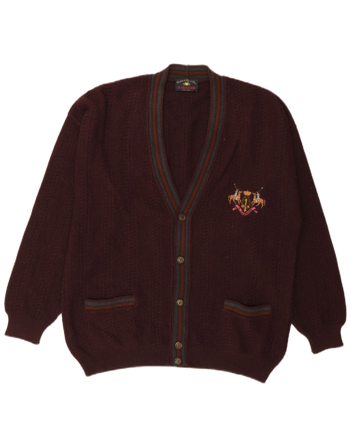 Maglione Cardigan Uomo Il Granchio Lana Bordeaux Medio