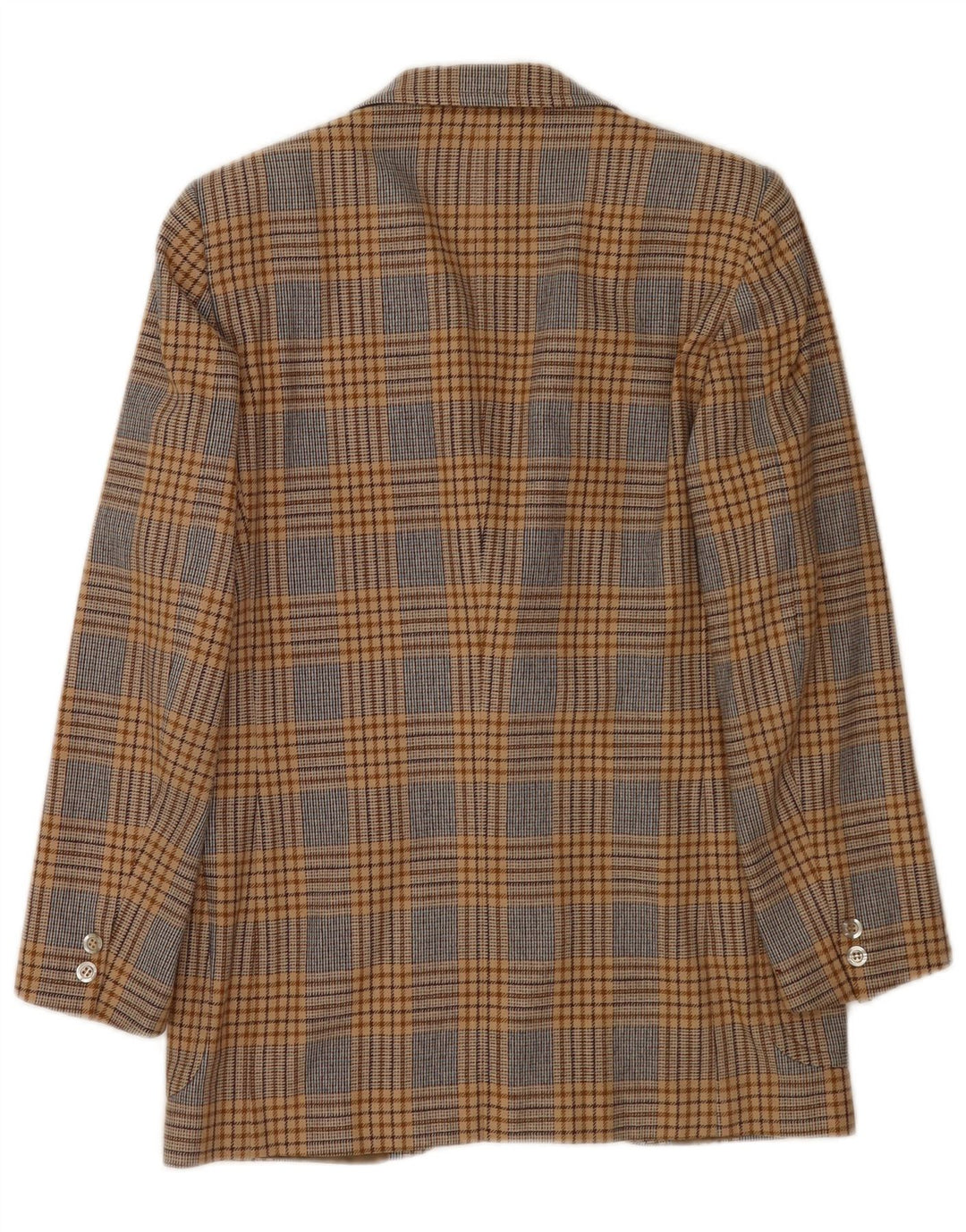 Giacca blazer vintage da uomo a 2 bottoni UK 36 piccolo pied de poule marrone