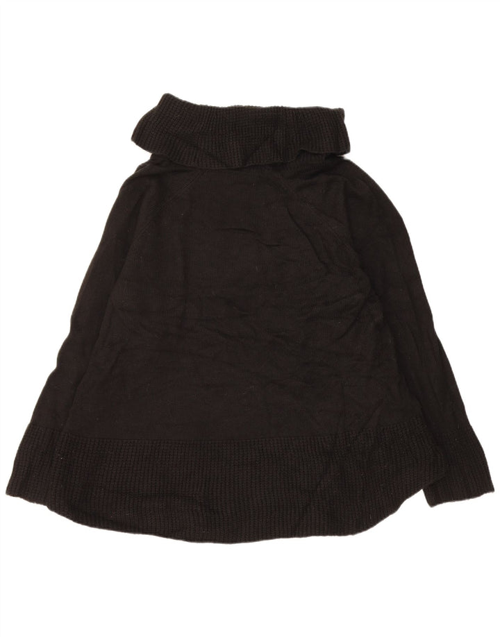 CALVIN KLEIN Maglione maglione da donna con collo alto UK 18 XL Acrilico nero