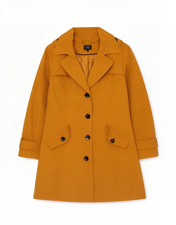 Trench da donna Marks & Spencer UK 12 Poliestere beige medio