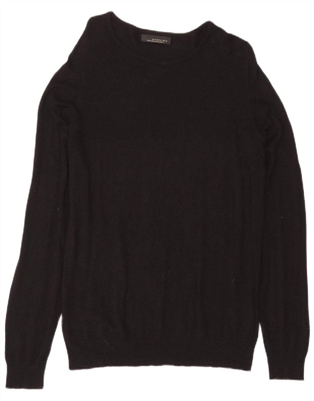 Maglione Zara da uomo con scollo a barca grande nero