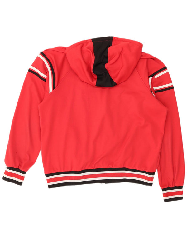 Felpa con cappuccio e zip da uomo Asics, a righe rosse medie sportive