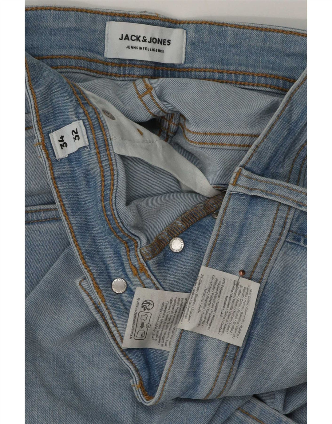 Jeans slim da uomo Jack & Jones W34 L32 cotone blu