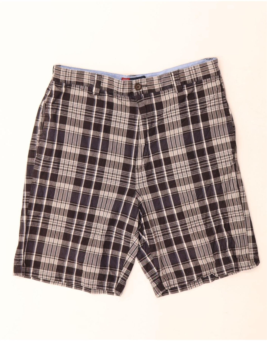 Pantaloncini chino da uomo Chaps W30 medio blu navy a quadri