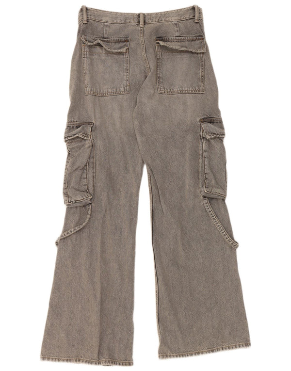 Jeans svasati cargo da donna Zara EU 38 Small W30 L32 Grigio