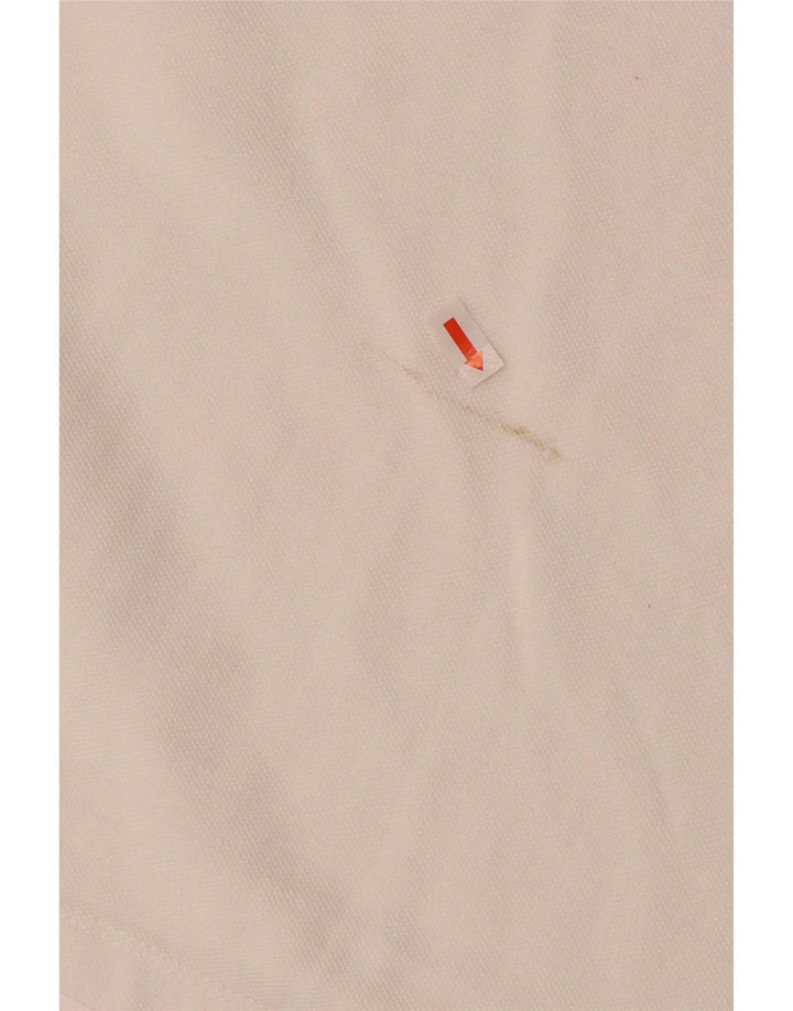 Polo da uomo in misto cotone a righe grandi bianche