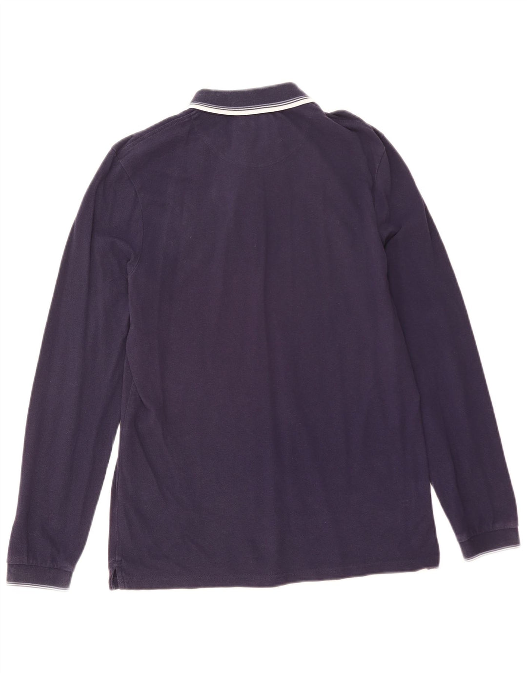 Polo da uomo a manica lunga Lyle & Scott in cotone blu navy medio