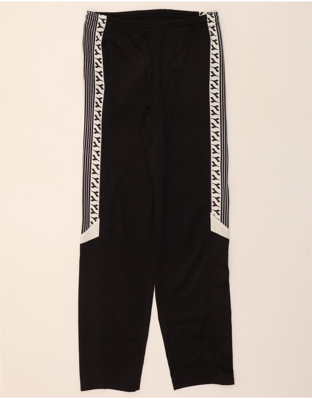 DIADORA Mens Graphic Tracksuit Trousers UK 42 Large  Black Polyester Vintage Diadora and Second-Hand Diadora from Messina Hembry 