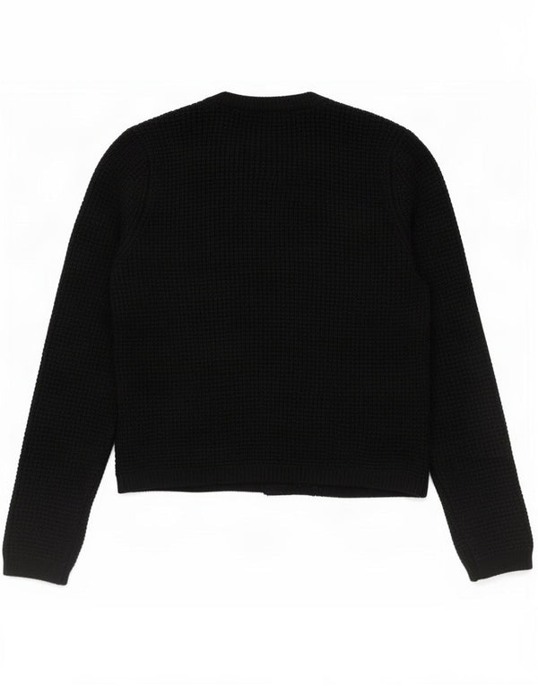Maglione cardigan corto da donna Marks & Spencer UK 10 piccolo blu navy