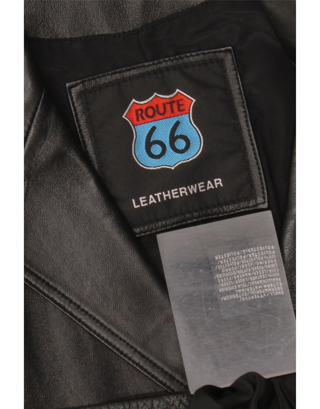 Giacca blazer in pelle da uomo a 3 bottoni ROUTE 66 UK 38 Pelle nera media