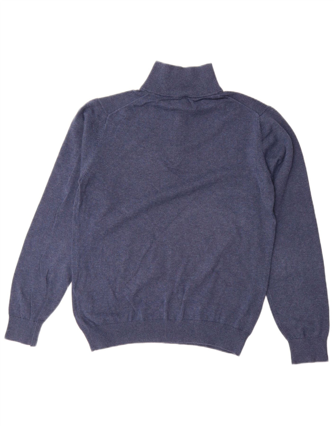 Gant Maglione da uomo con zip e collo piccolo in cotone blu
