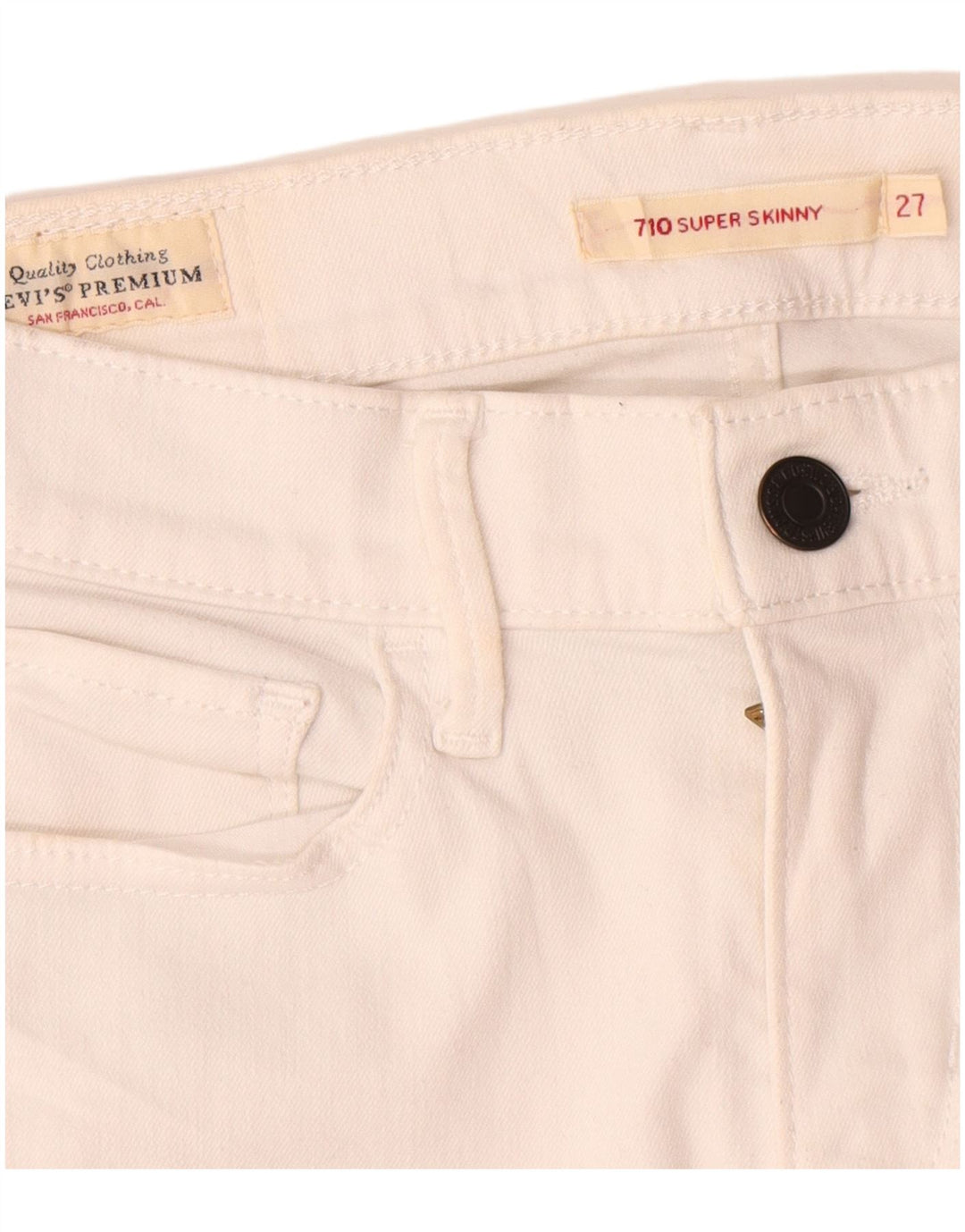 Jeans Levi's 710 Super Skinny da donna W27 L29 bianchi