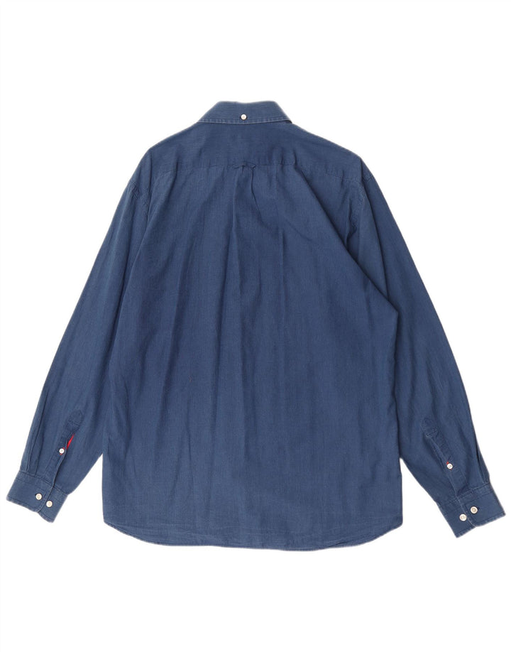 GANT Camicia Regular Fit da Uomo Large in Cotone Blu