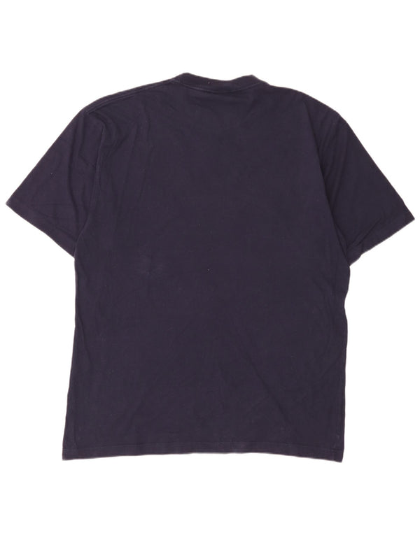 T-shirt grafica da uomo Fila Top XL in cotone blu navy