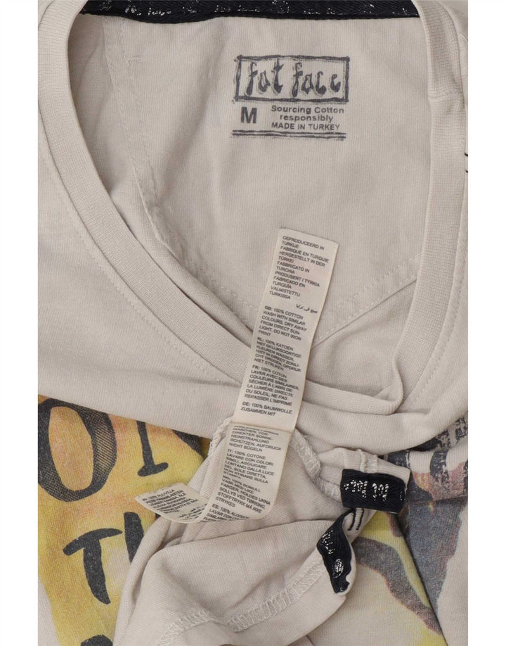 T-shirt grafica da uomo Fat Face Top in cotone bianco medio