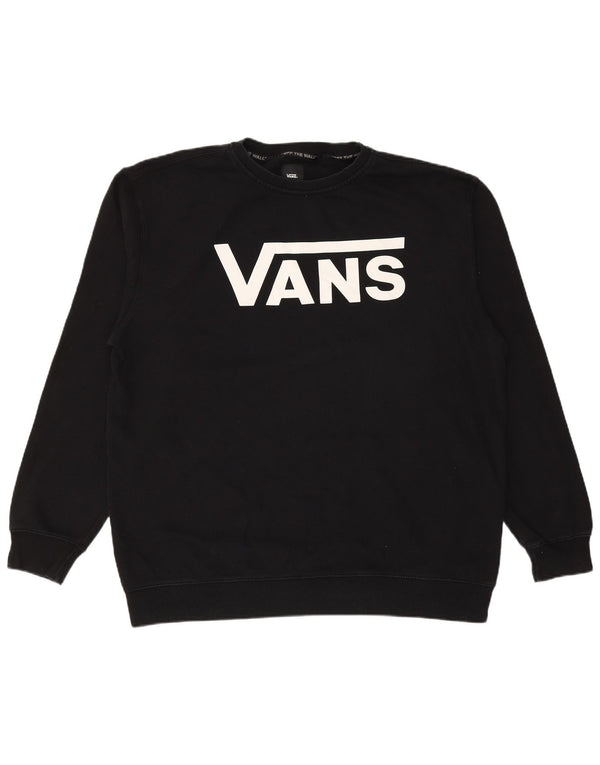 Felpa grafica da uomo VANS maglione 2XL cotone nero