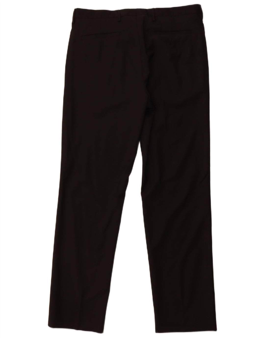 Pantaloni da abito dritti da uomo ZARA EU 44 Large W34 L31 Lana nera