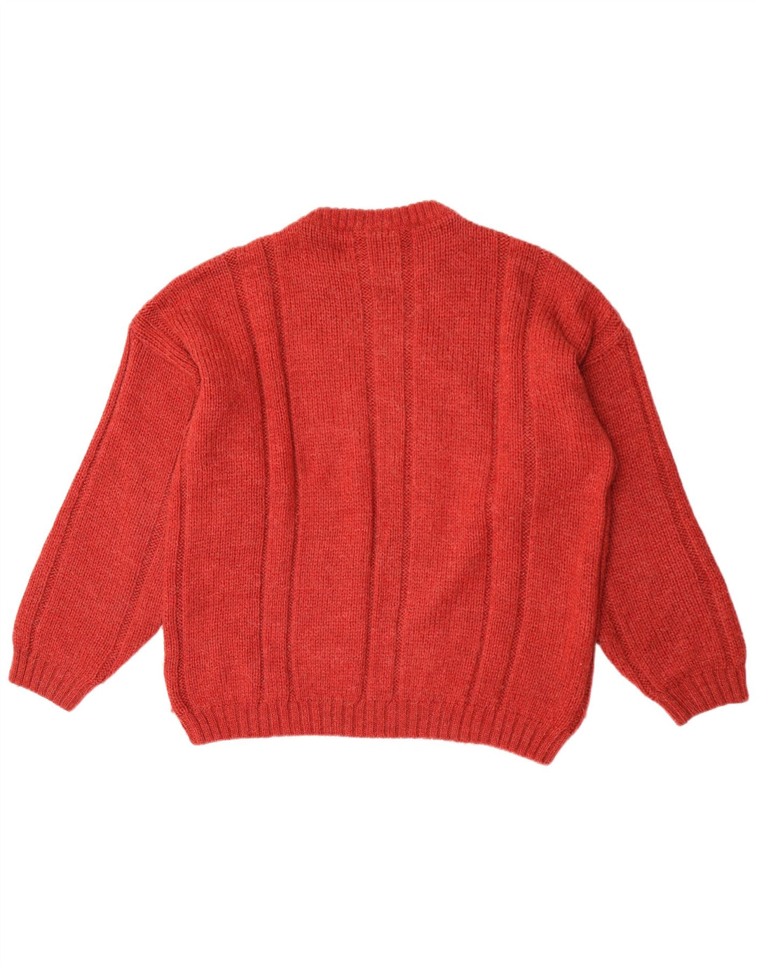 Luidiana Uomo Maglione Girocollo Maglione Grande Acrilico Rosso