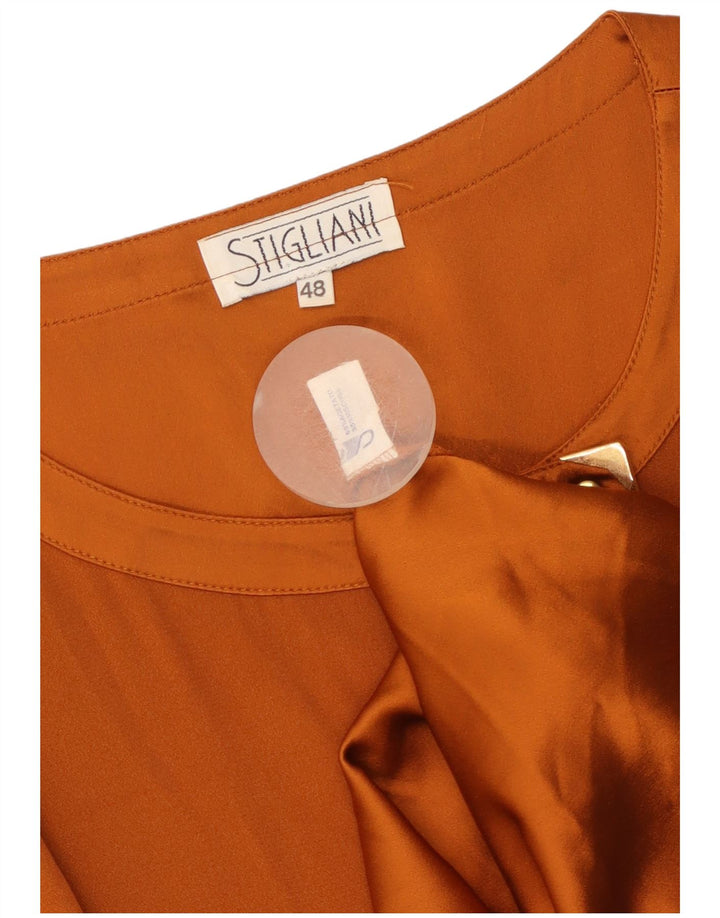 Camicetta senza maniche vintage da donna Top IT 48 XL Acetato arancione