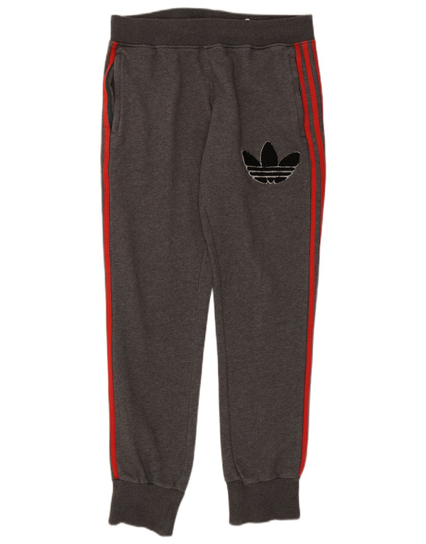 Pantaloni da tuta con grafica ADIDAS da uomo Joggers in cotone grigio medio