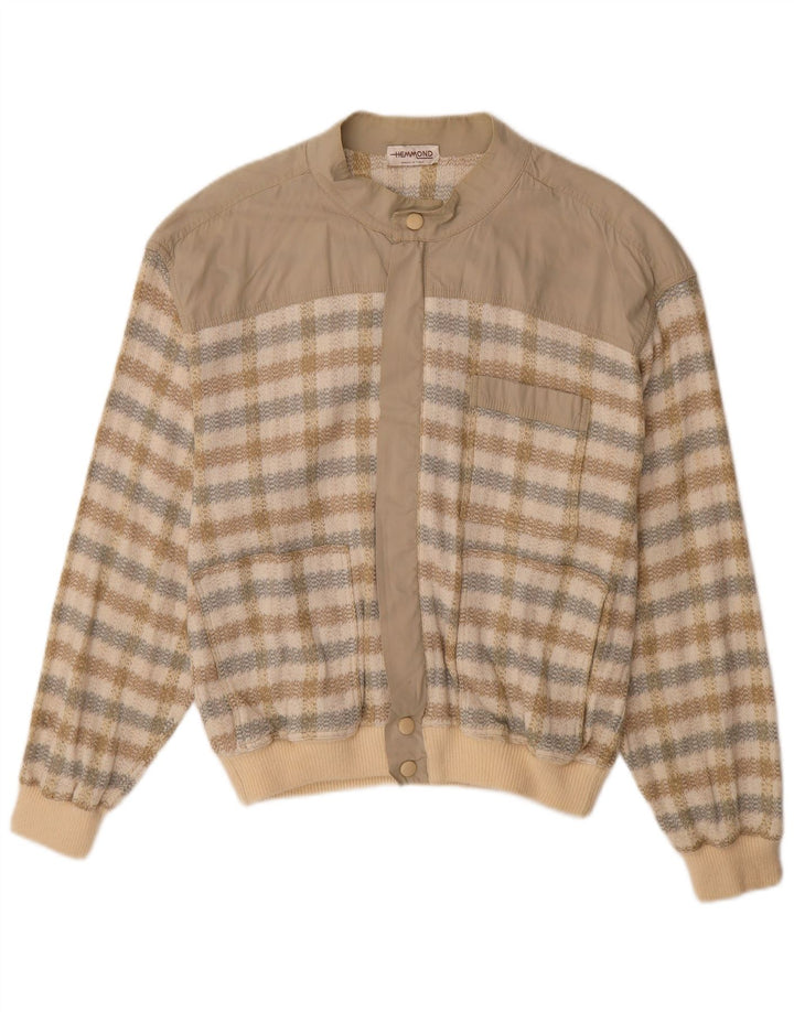 Giubbotto bomber da uomo HEMMOND UK 38 Cotone a quadri beige medio