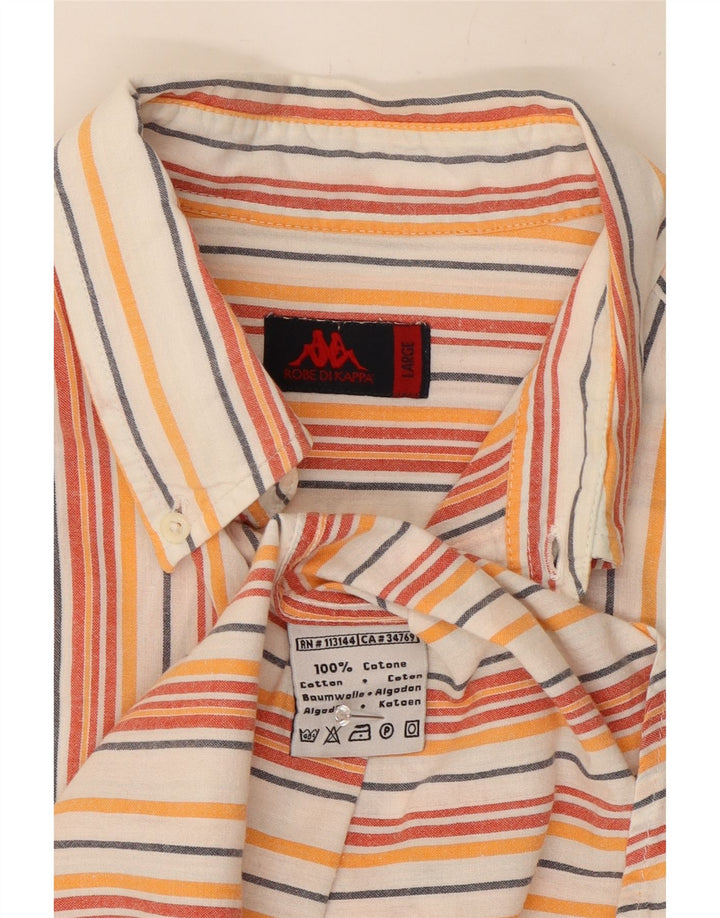 Camicia Kappa Uomo Large in Cotone Rigato Multicolor