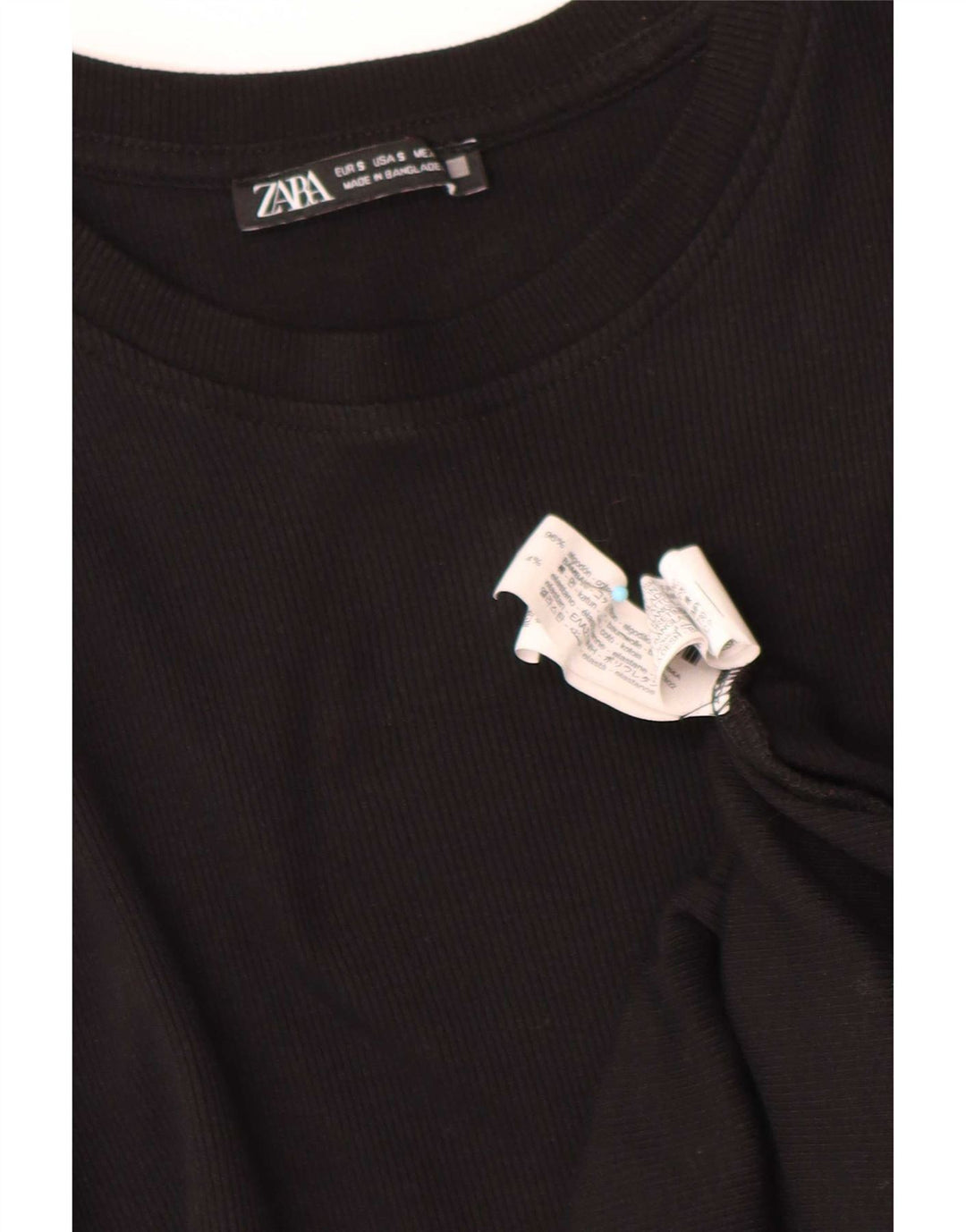Abito a trapezio regolare senza maniche da donna Zara UK 10 piccolo in cotone nero
