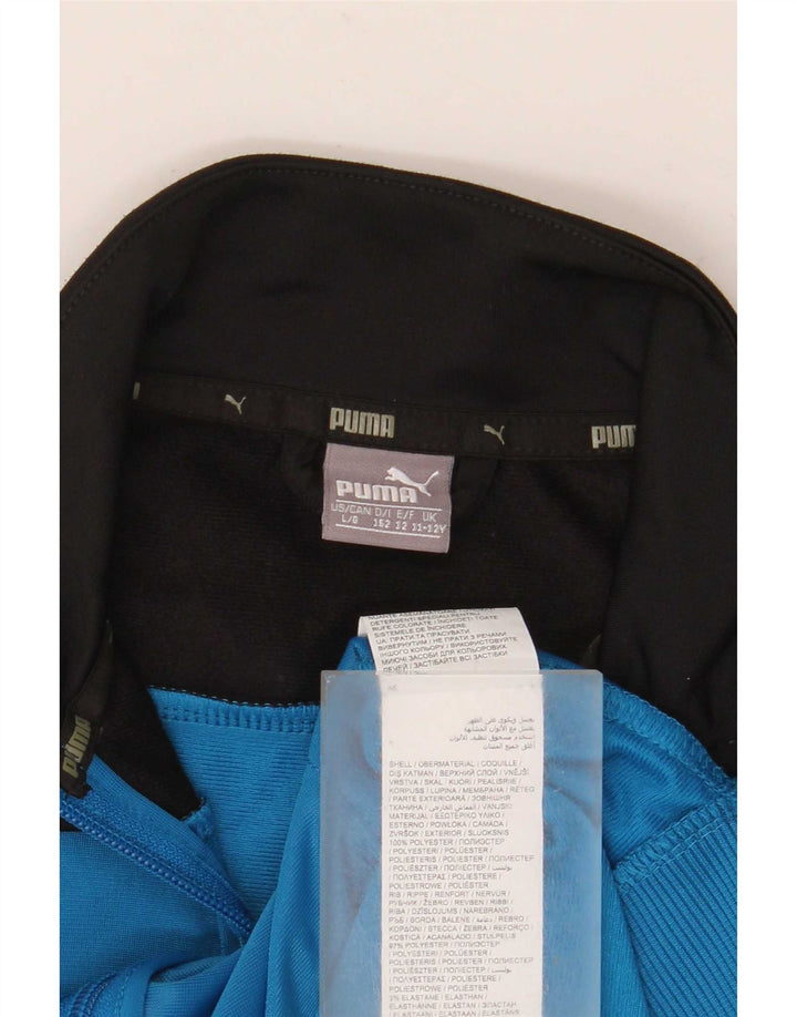 Giacca da tuta da ragazzo Puma, 11-12 anni, grande, in poliestere color block blu