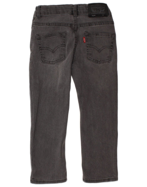 LEVI'S Ragazzi 512 Jeans slim affusolati 3-4 anni W20 L16 Cotone grigio