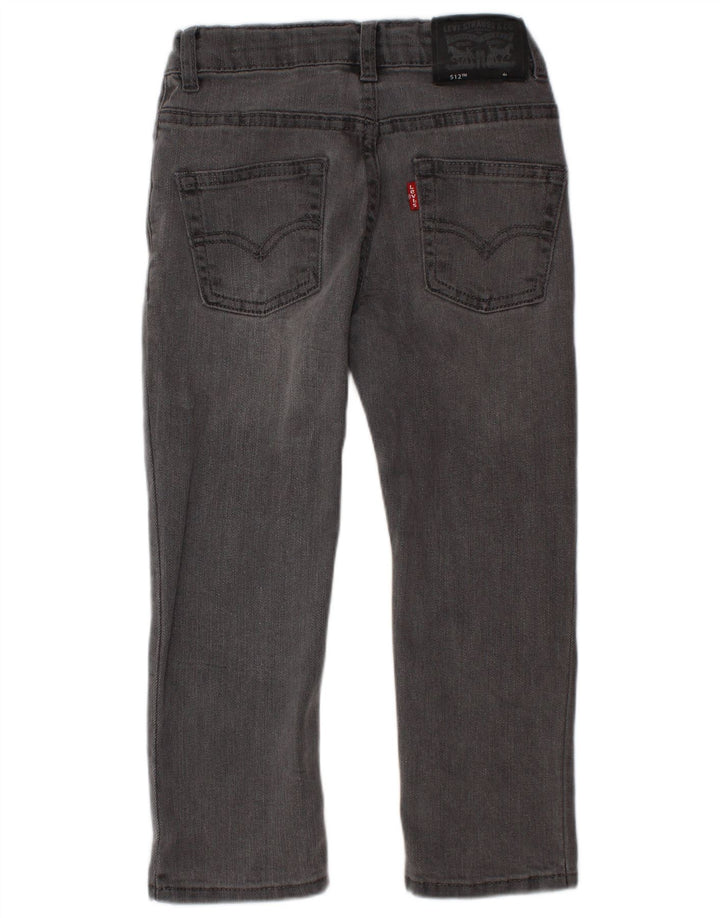 LEVI'S Ragazzi 512 Jeans slim affusolati 3-4 anni W20 L16 Cotone grigio