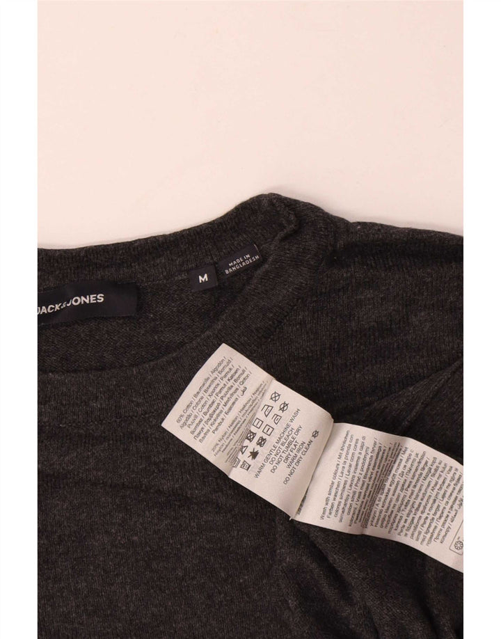 Maglione maglione girocollo da uomo Jack & Jones in cotone grigio medio