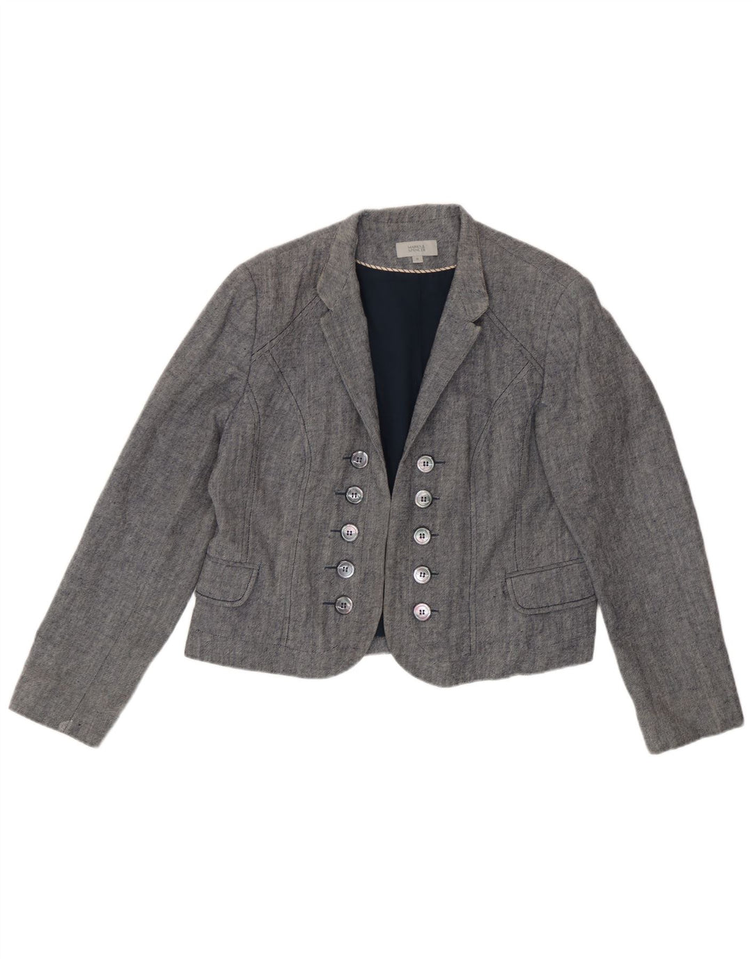 Giacca Bolero da donna Marks & Spencer UK 18 XL cotone blu